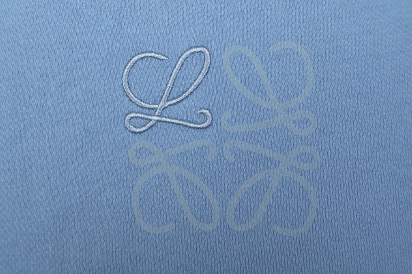 Loewe Anagram Shadow Embroidery T-Shirt Blue Brand