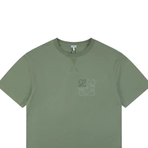 Loewe Anagram Shadow Embroidery T-Shirt Green