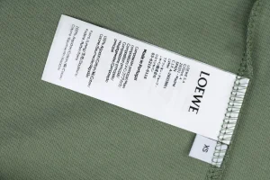 Loewe Anagram Shadow Embroidery T-Shirt Green Wash label