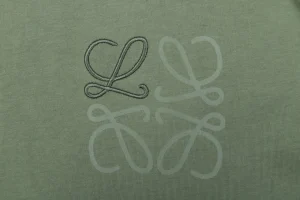 Loewe Anagram Shadow Embroidery T-Shirt Green Brand