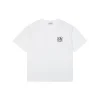 Loe Black Cat Anagram Embroidered T-Shirt (White/Black)