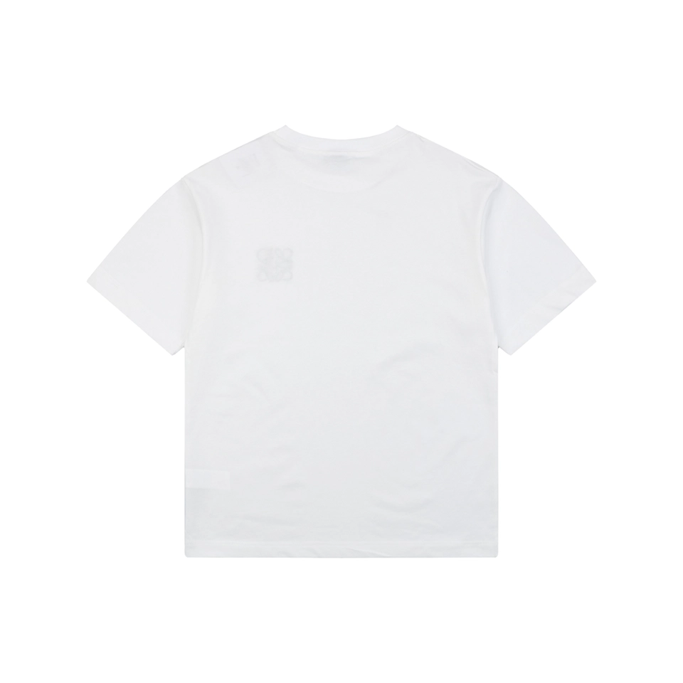 Loewe Black Cat Anagram Embroidered T-Shirt White Back view
