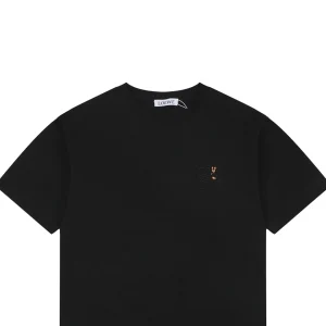 Loewe Black Cat Anagram Embroidered T-Shirt Black