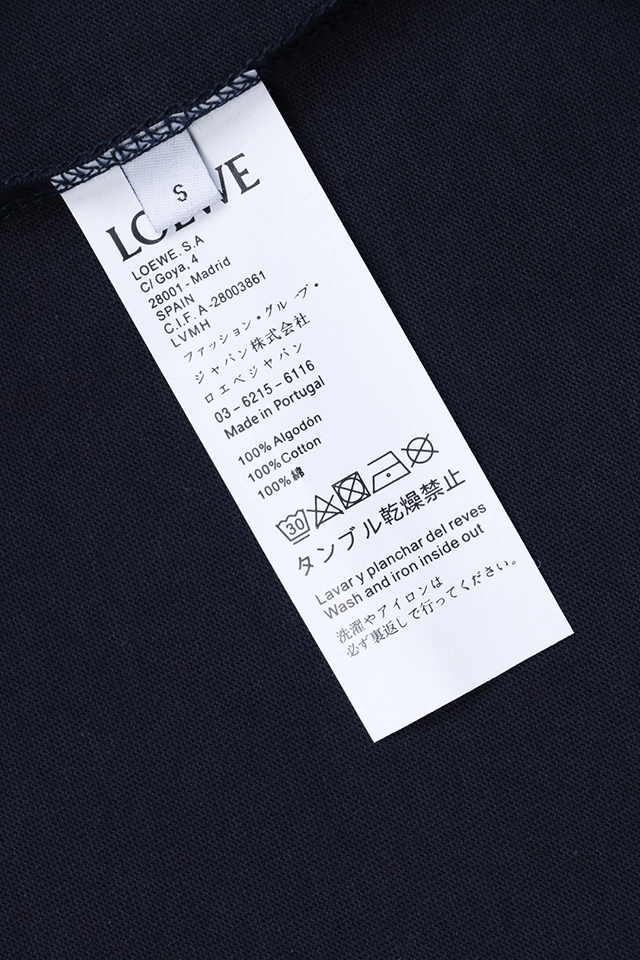 Loewe Eye Logo Embroidered T-Shirt Black Wash label
