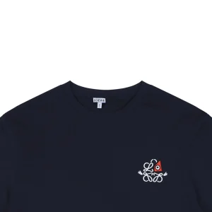 Loewe Eye Logo Embroidered T-Shirt Black