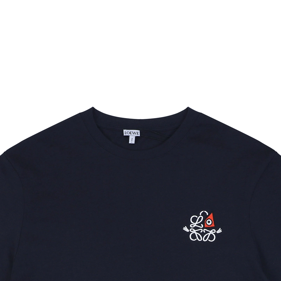 Loewe Eye Logo Embroidered T-Shirt Black