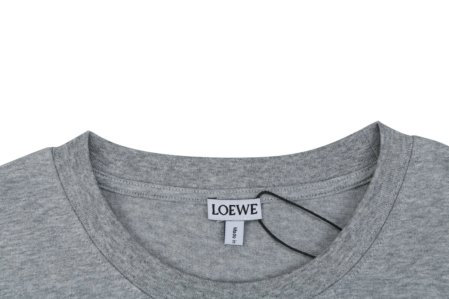 Loewe Eye Logo Embroidered T-Shirt Grey Collar