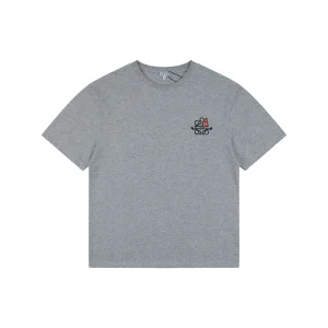 Loewe Eye Logo Embroidered T-Shirt Grey Front view