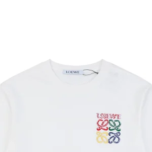 Loewe Multicolor Embroidered Anagram T-Shirt White