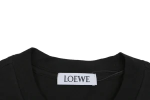 Loewe Multicolor Embroidered Anagram T-Shirt Black Collar