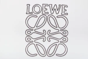 Loewe Openwork Embroidered Anagram Logo T-Shirt White Front Brand