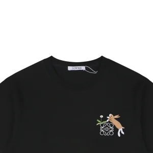 Loewe Rabbit Embroidered Logo T-Shirt