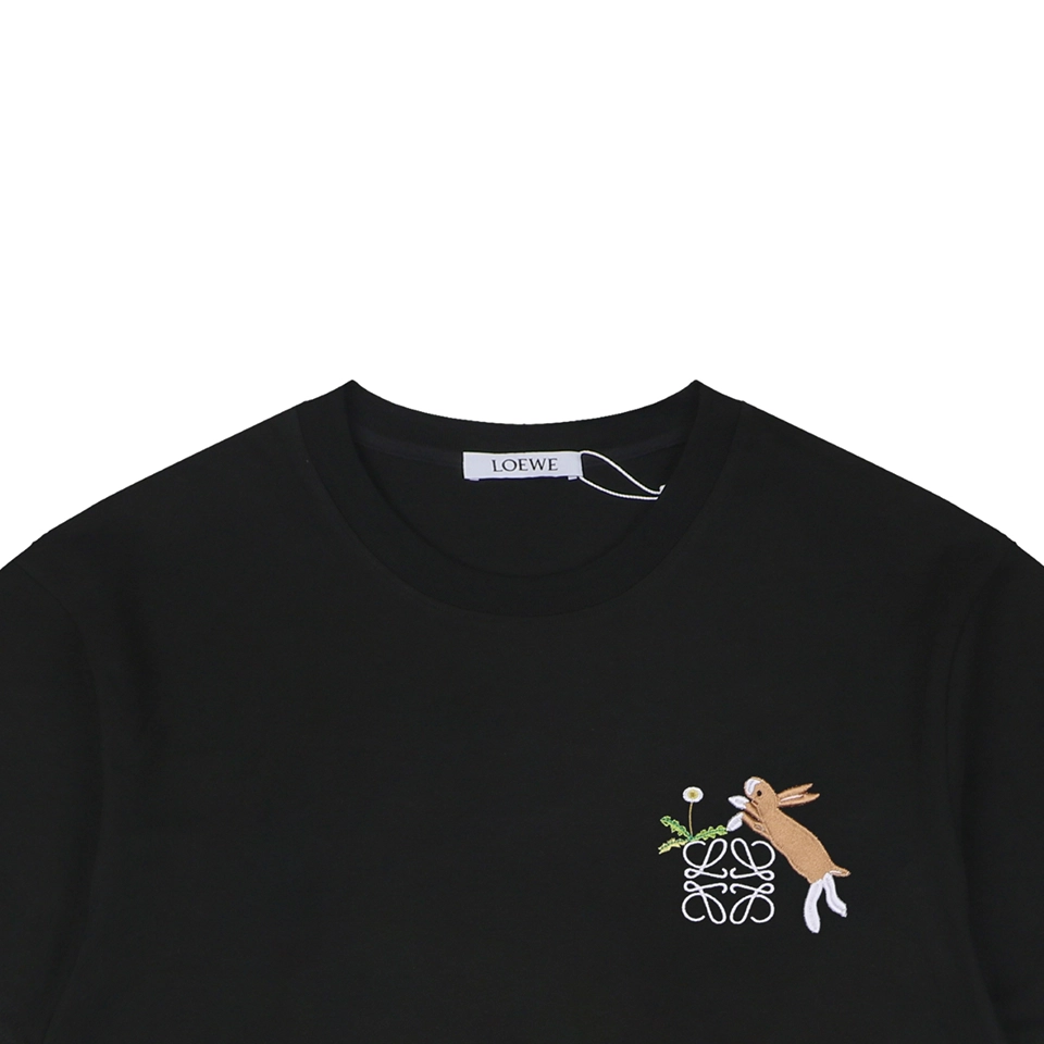 Loewe Rabbit Embroidered Logo T-Shirt