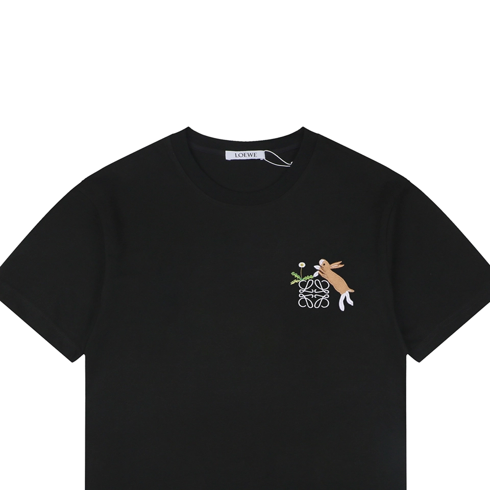 Loewe Rabbit Embroidered Logo T-Shirt