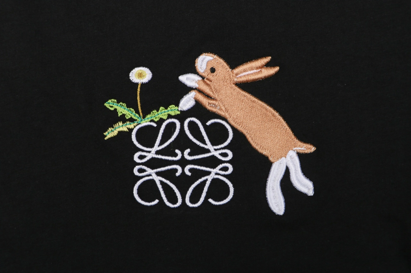 Loewe Rabbit Embroidered Logo T-Shirt Front Print