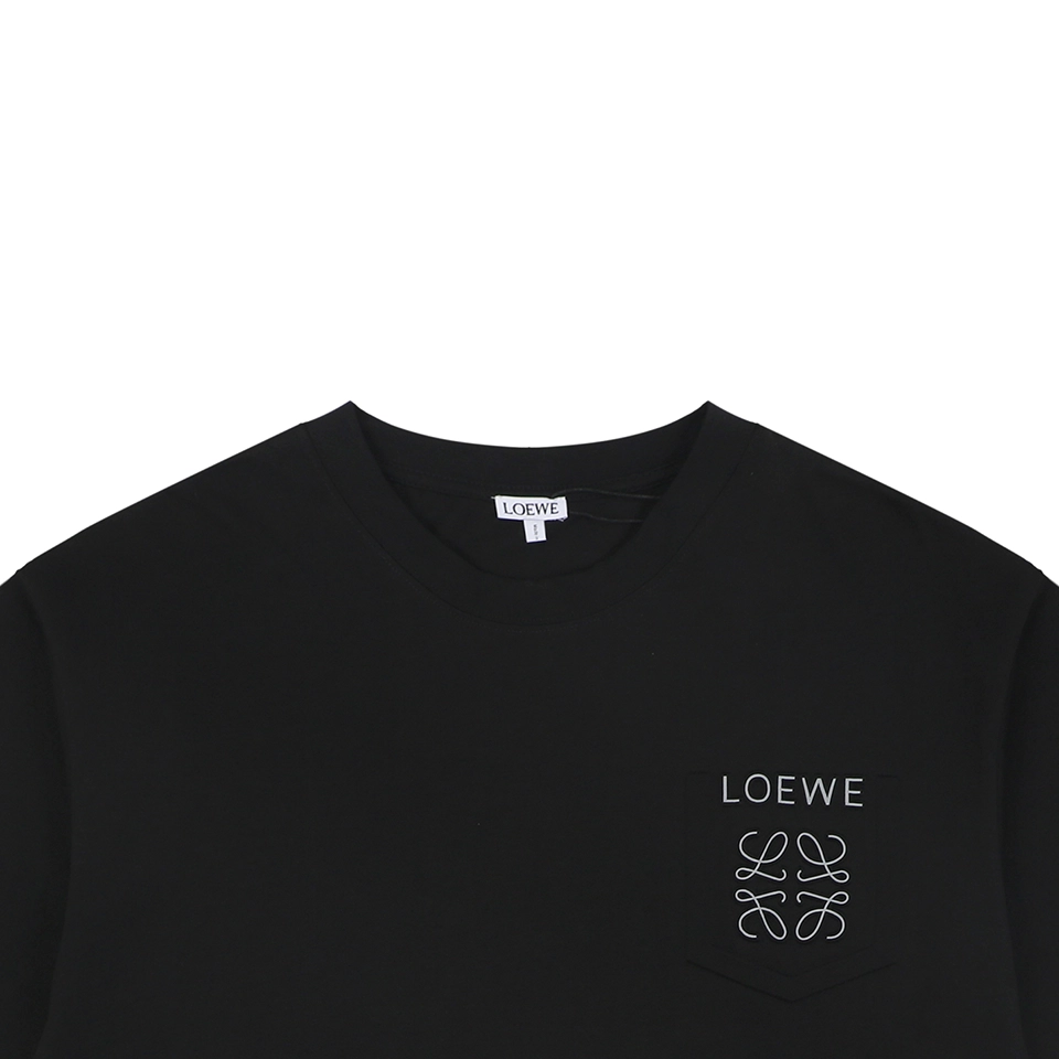 Loewe Reflective Embossed Anagram Pocket T-Shirt Black