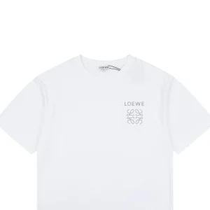 Loewe Reflective Embossed Anagram Pocket T-Shirt White
