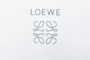 Loewe Reflective Embossed Anagram Pocket T-Shirt White Front Pocket
