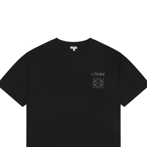 Loewe Reflective Embossed Anagram Pocket T-Shirt Black
