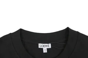 Loewe Reflective Embossed Anagram Pocket T-Shirt Black Collar