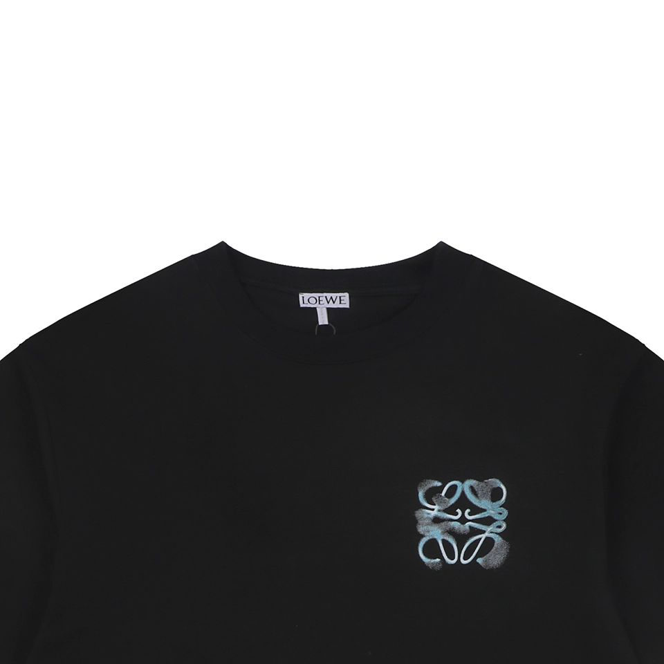 Loewe Spray-Painted Anagram Logo T-Shirt Black