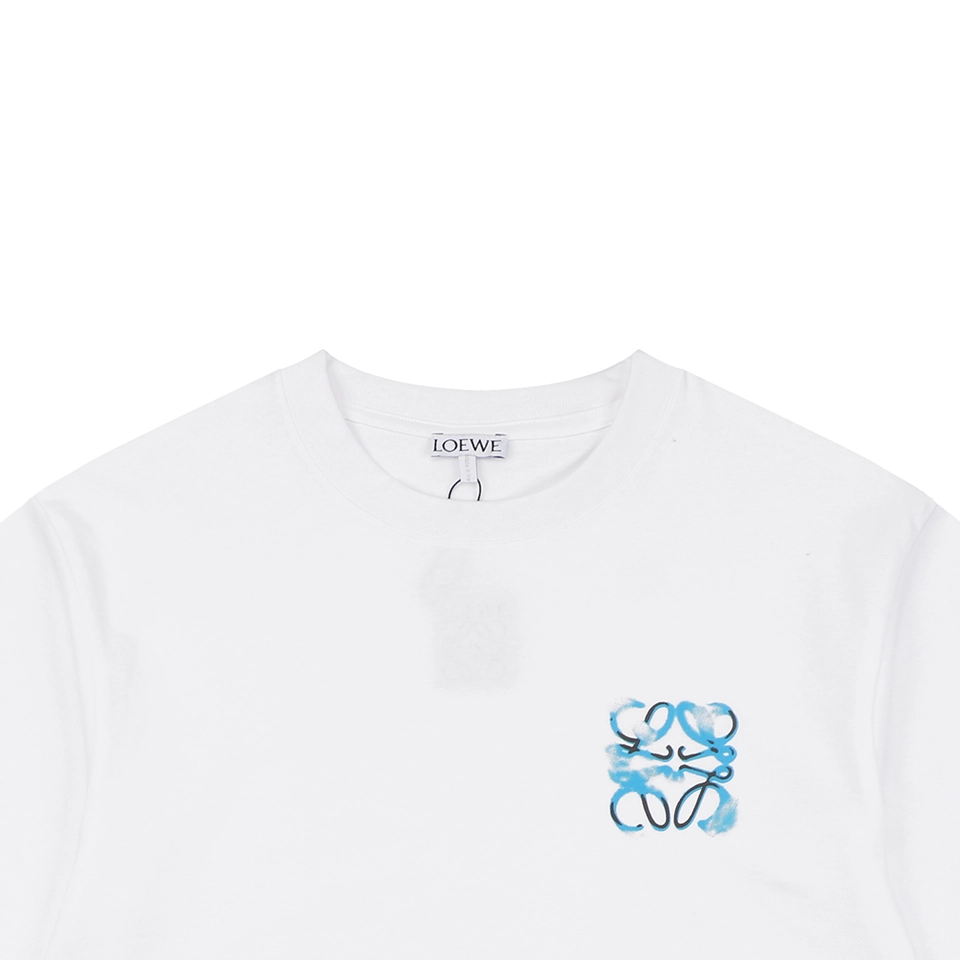 Loewe Spray-Painted Anagram Logo T-Shirt White