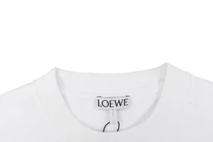 Loewe Spray-Painted Anagram Logo T-Shirt White Collar
