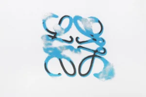 Loewe Spray-Painted Anagram Logo T-Shirt White Front Print