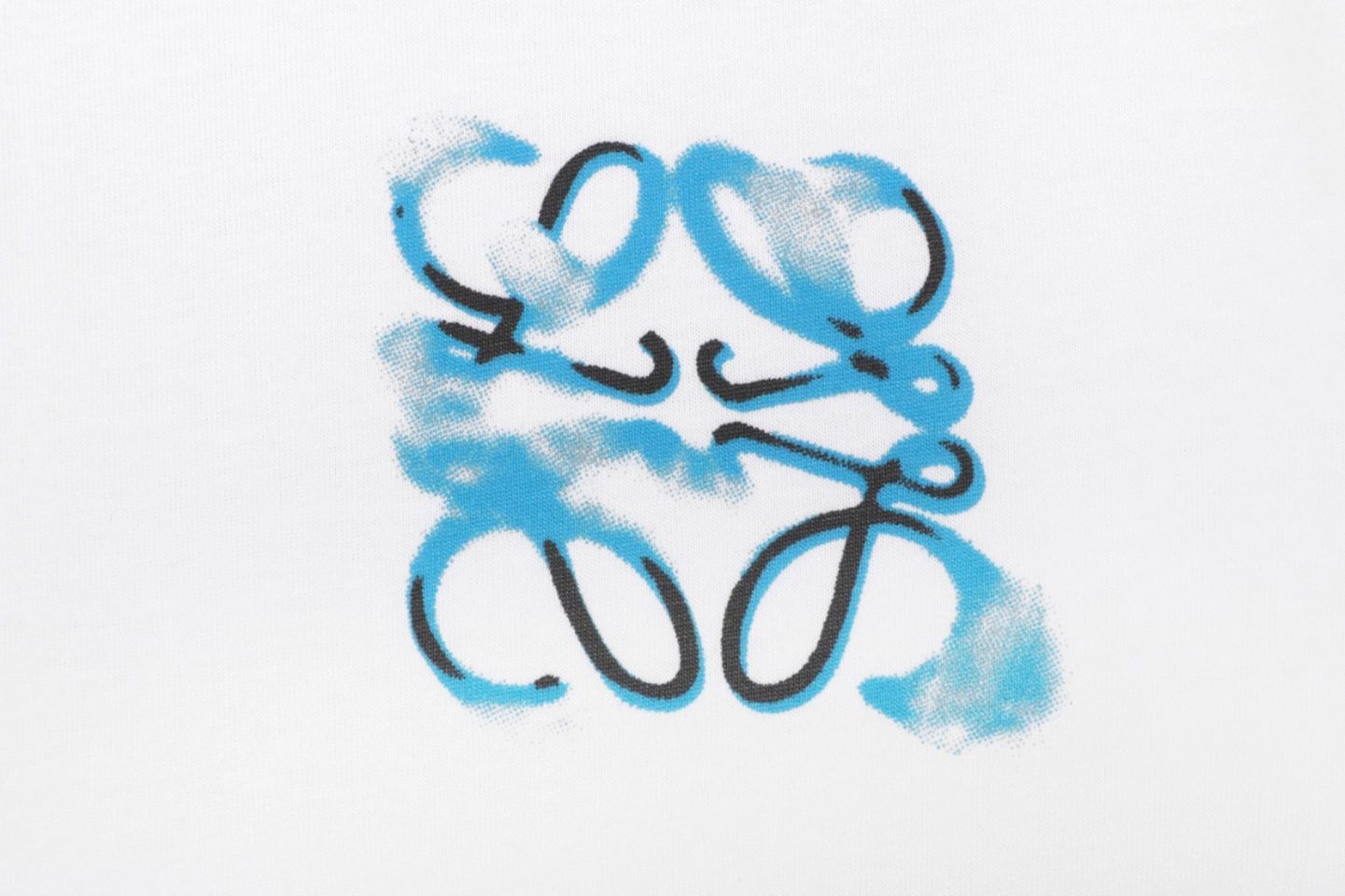 Loewe Spray-Painted Anagram Logo T-Shirt White Front Print