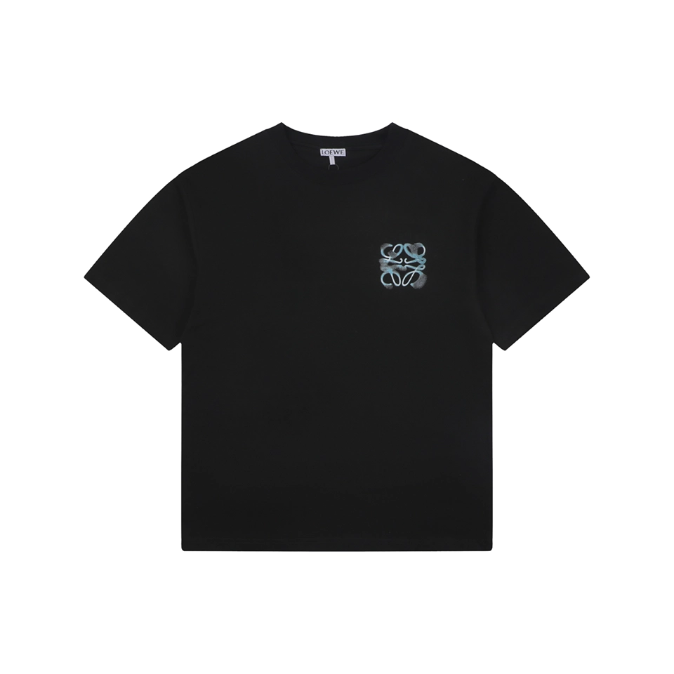 Loewe Spray-Painted Anagram Logo T-Shirt Black Front view