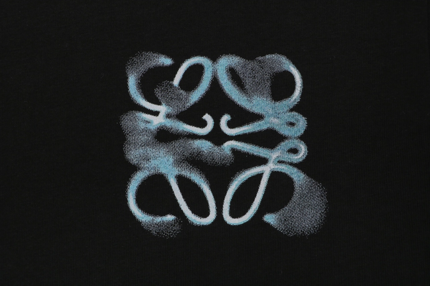 Loewe Spray-Painted Anagram Logo T-Shirt Black Front Print