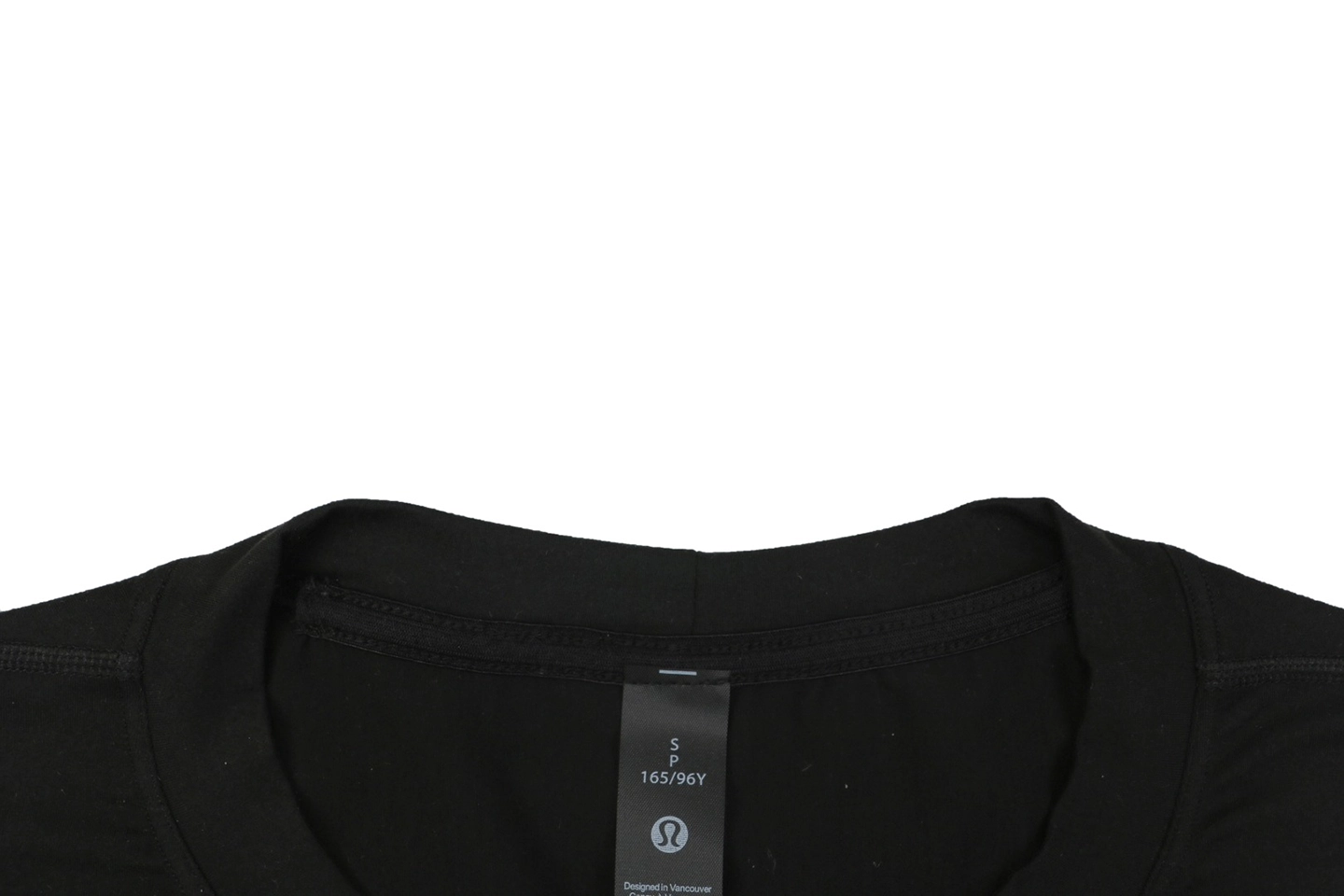 Lululemon Seamless Flatlock Training T-Shirt Black Collar