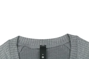 Lululemon Vent-Tech Quick-Dry Training T-Shirt Grey Collar