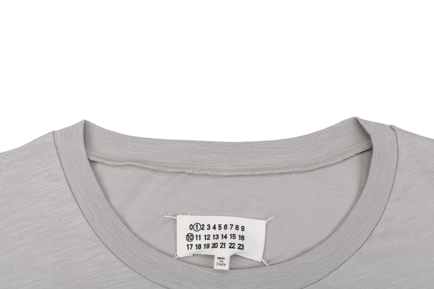Maison Margiela Mirrored Numbers Embroidered T-Shirt Collar