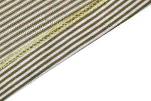 Miu Miu Mustard Collar Striped T-Shirt