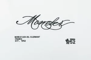Moncler Script Logo Embroidered T-Shirt White Front Print