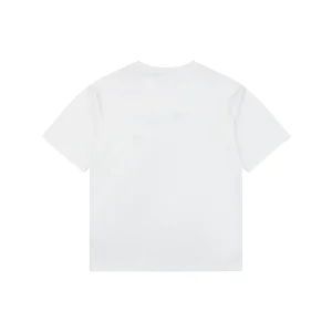 Moncler Script Logo Embroidered T-Shirt White Back view