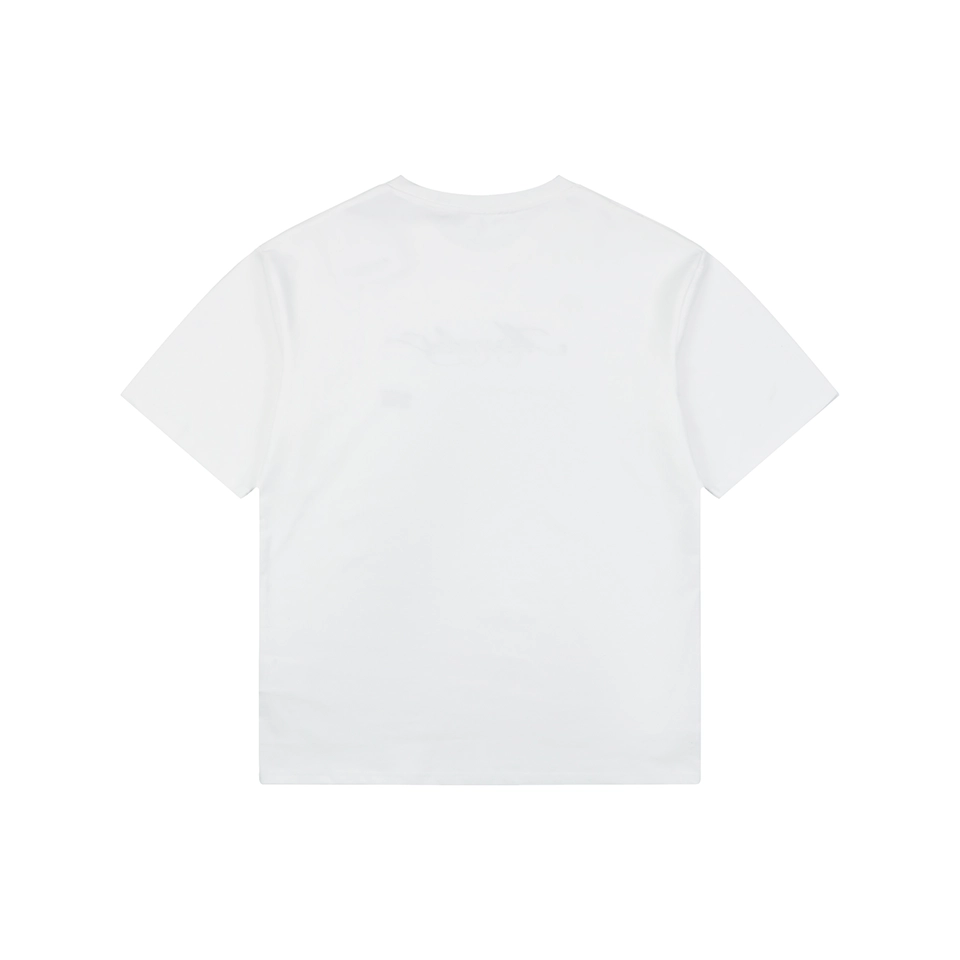 Moncler Script Logo Embroidered T-Shirt White Back view