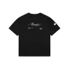 Mxxcler Script Logo Embroidered T-Shirt (Black/White)