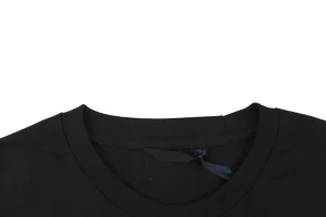 Moncler Script Logo Embroidered T-Shirt Black Collar