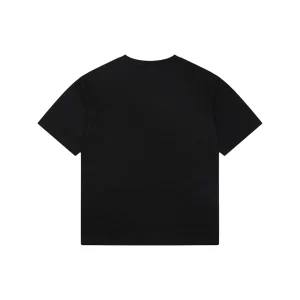 Moncler Script Logo Embroidered T-Shirt Black Back view