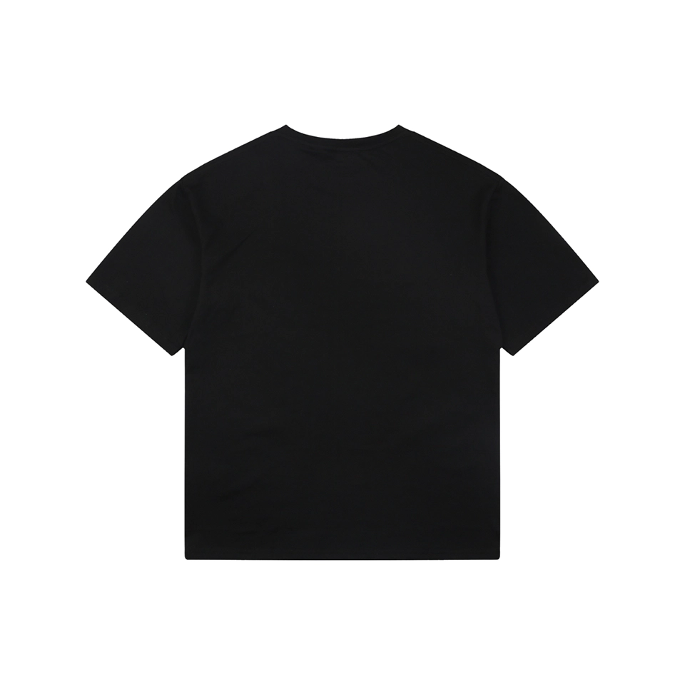 Moncler Script Logo Embroidered T-Shirt Black Back view