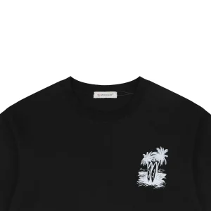 Moncler Tropical Island Graphic T-Shirt Black