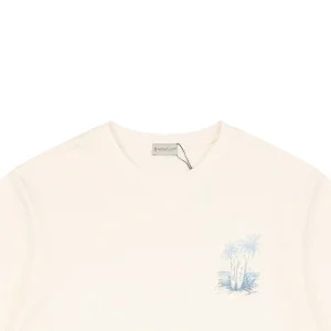 Moncler Tropical Island Graphic T-Shirt Beige