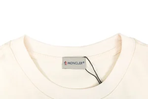 Moncler Tropical Island Graphic T-Shirt Beige Collar