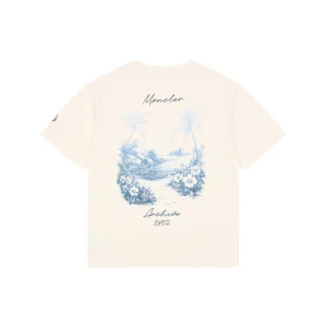 Moncler Tropical Island Graphic T-Shirt Beige Back view