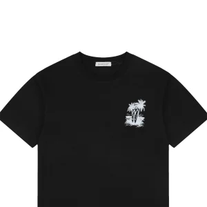 Moncler Tropical Island Graphic T-Shirt Black