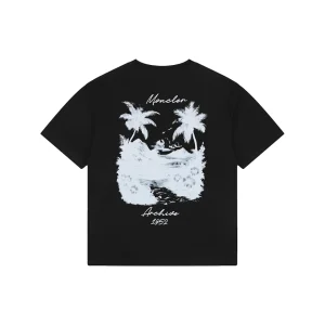 Moncler Tropical Island Graphic T-Shirt Black Back view