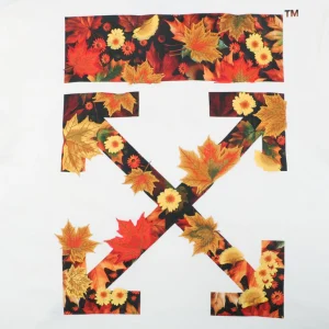 Off-White Floral Arrow Embroidered T-Shirt Back Print