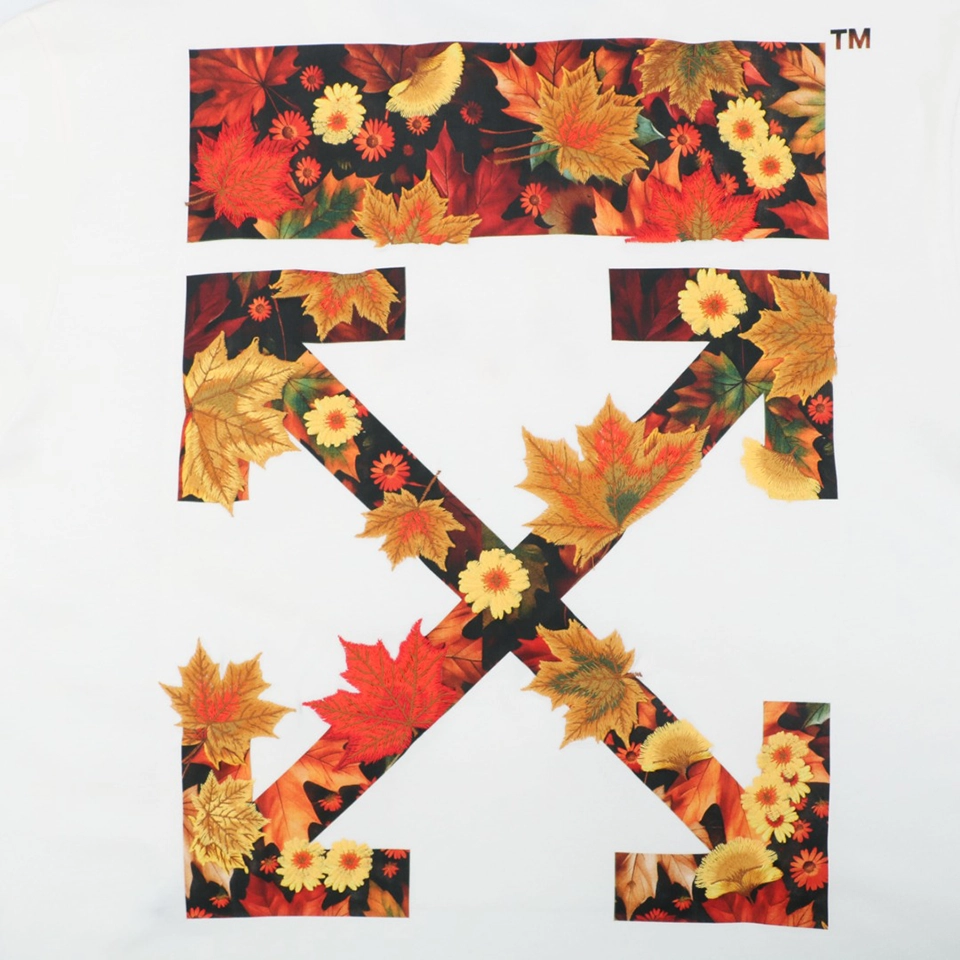 Off-White Floral Arrow Embroidered T-Shirt Back Print